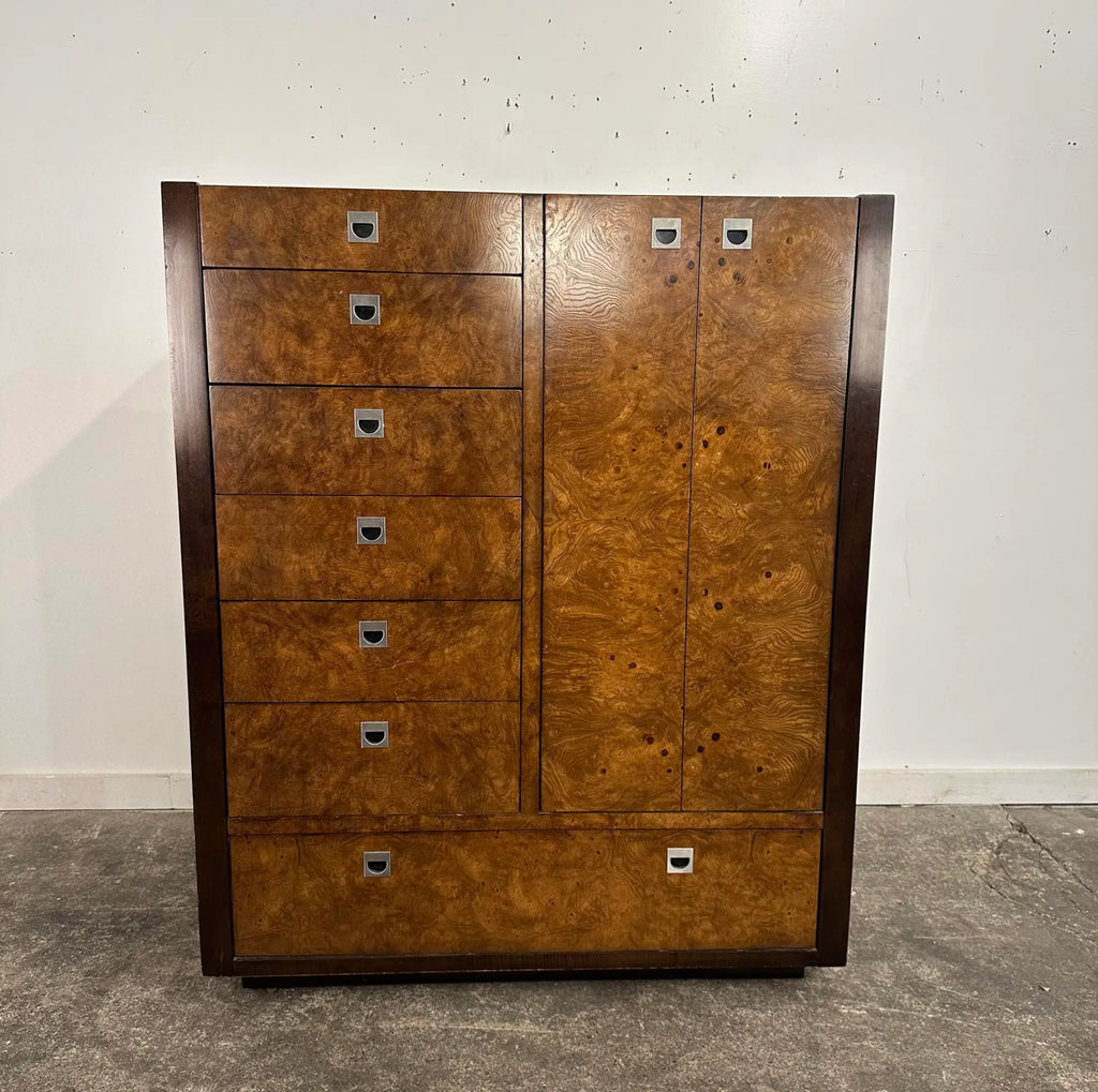 Century Furniture Burlwood Armoire Highboy Dresser Chest