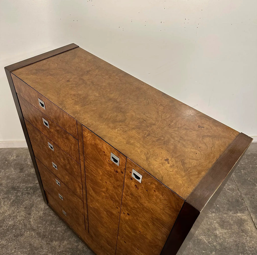 Century Furniture Burlwood Armoire Highboy Dresser Chest
