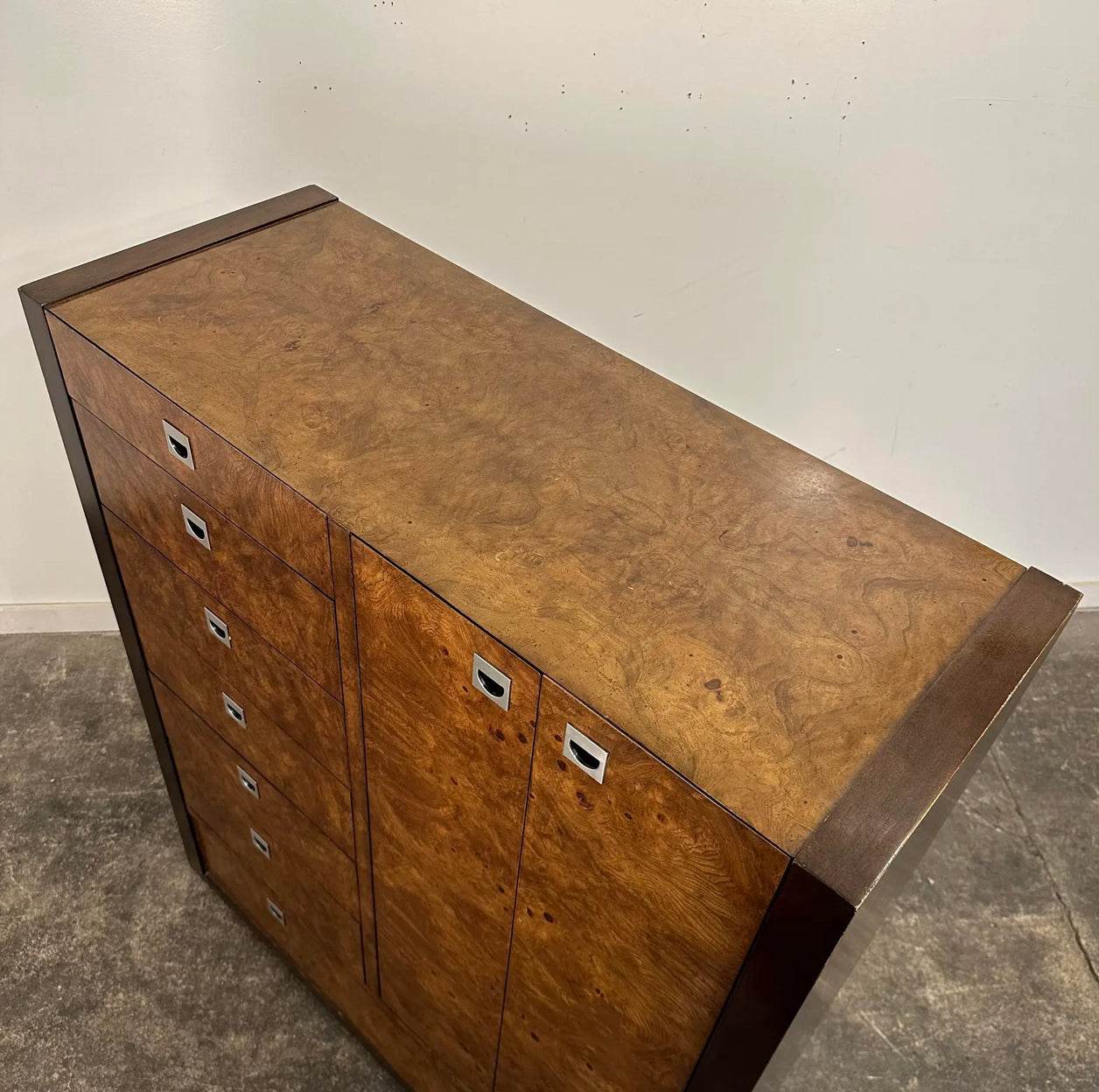 Century Furniture Burlwood Armoire Highboy Dresser Chest