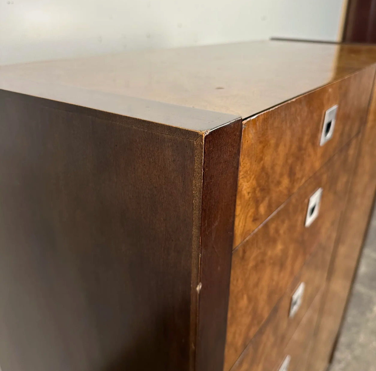Century Furniture Burlwood Armoire Highboy Dresser Chest