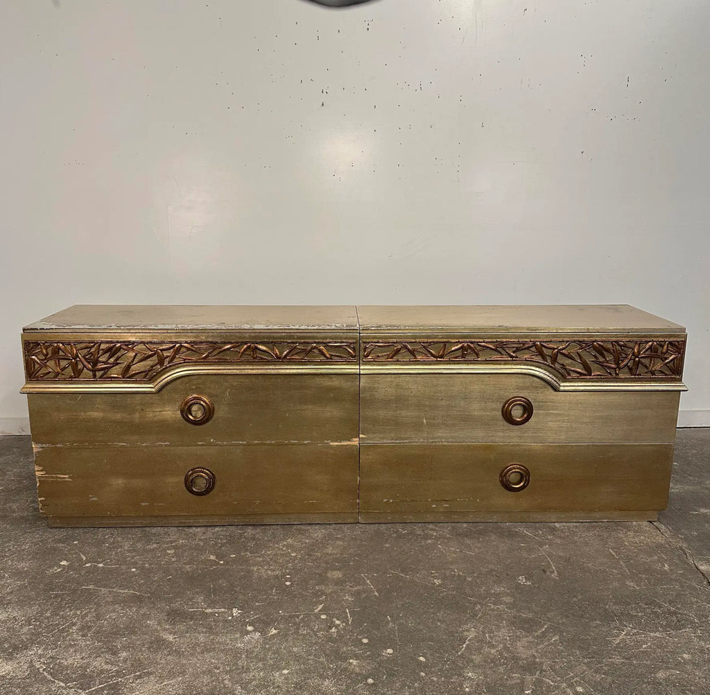 James Mont 2 Piece Bamboo Dresser