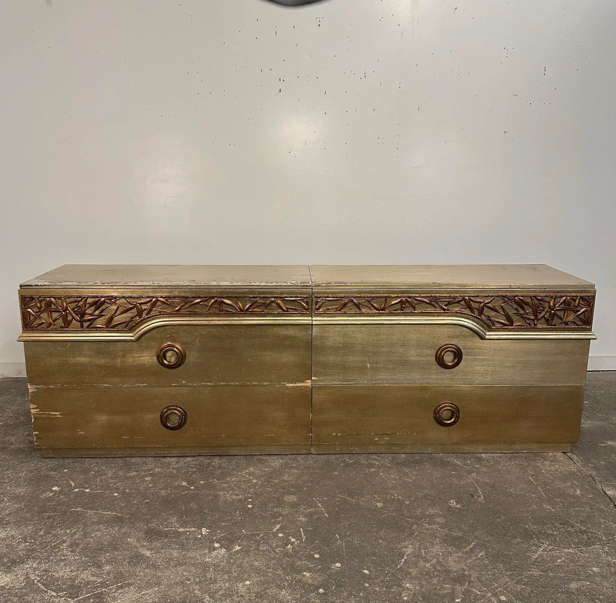 James Mont 2 Piece Bamboo Dresser