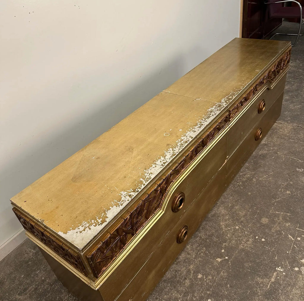 James Mont 2 Piece Bamboo Dresser