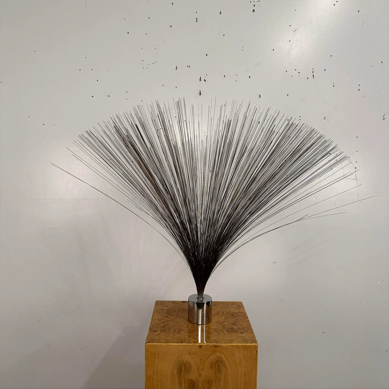 Mid Century Modern Harry Bertoia Style Spray Sculpture Chrome