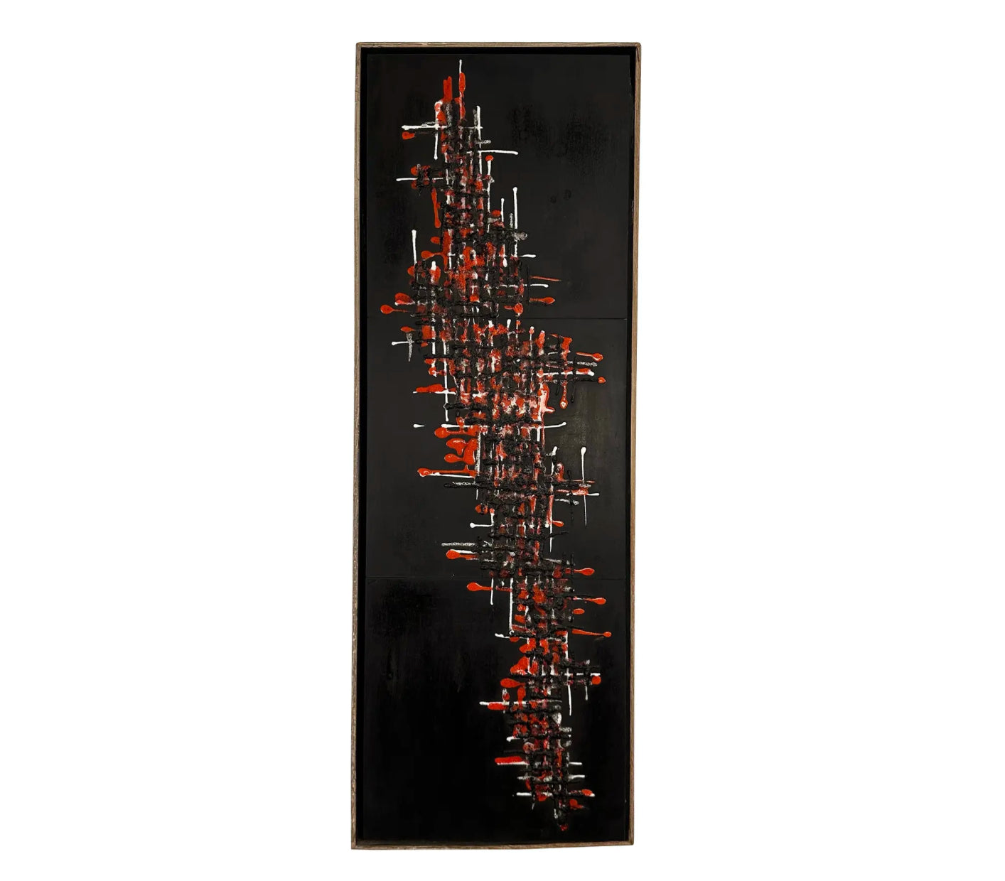 Abstract Brutalist Glaze on Slate Tile