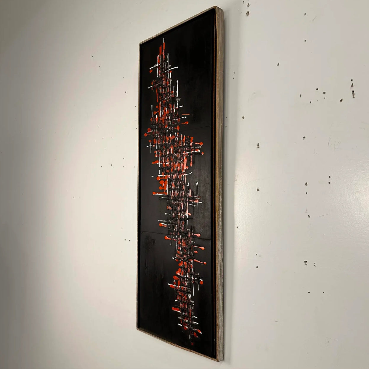 Abstract Brutalist Glaze on Slate Tile