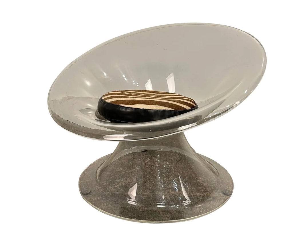 1960 Erwine & Estelle Laverne Buttercup Molded Lucite Chair From Invisible Group