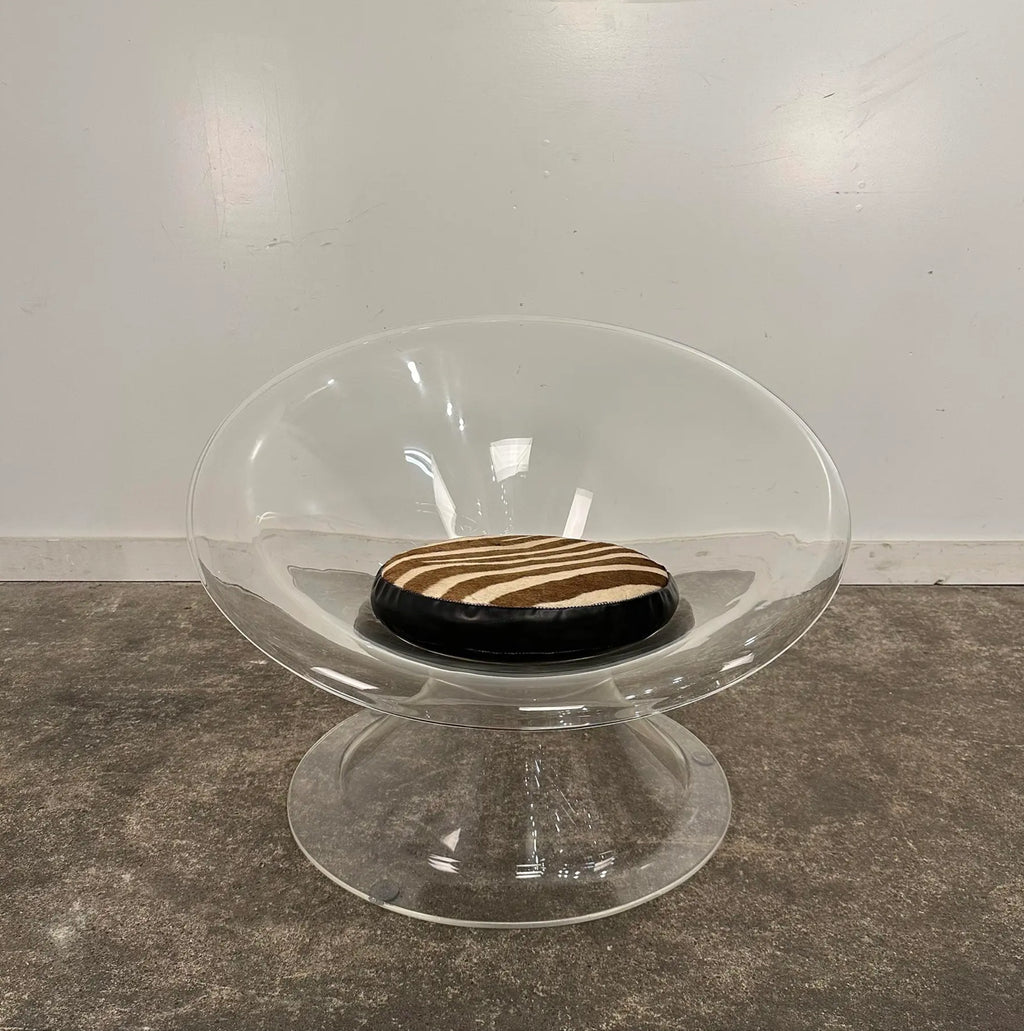 1960 Erwine & Estelle Laverne Buttercup Molded Lucite Chair From Invisible Group