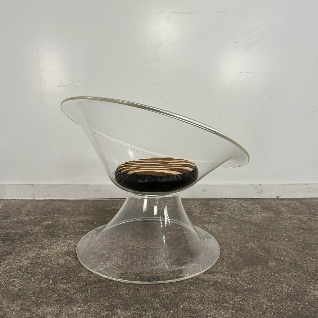 1960 Erwine & Estelle Laverne Buttercup Molded Lucite Chair From Invisible Group