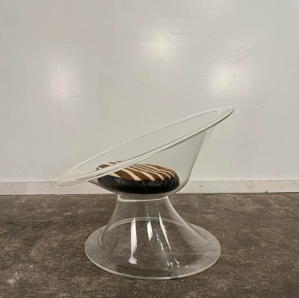 1960 Erwine & Estelle Laverne Buttercup Molded Lucite Chair From Invisible Group