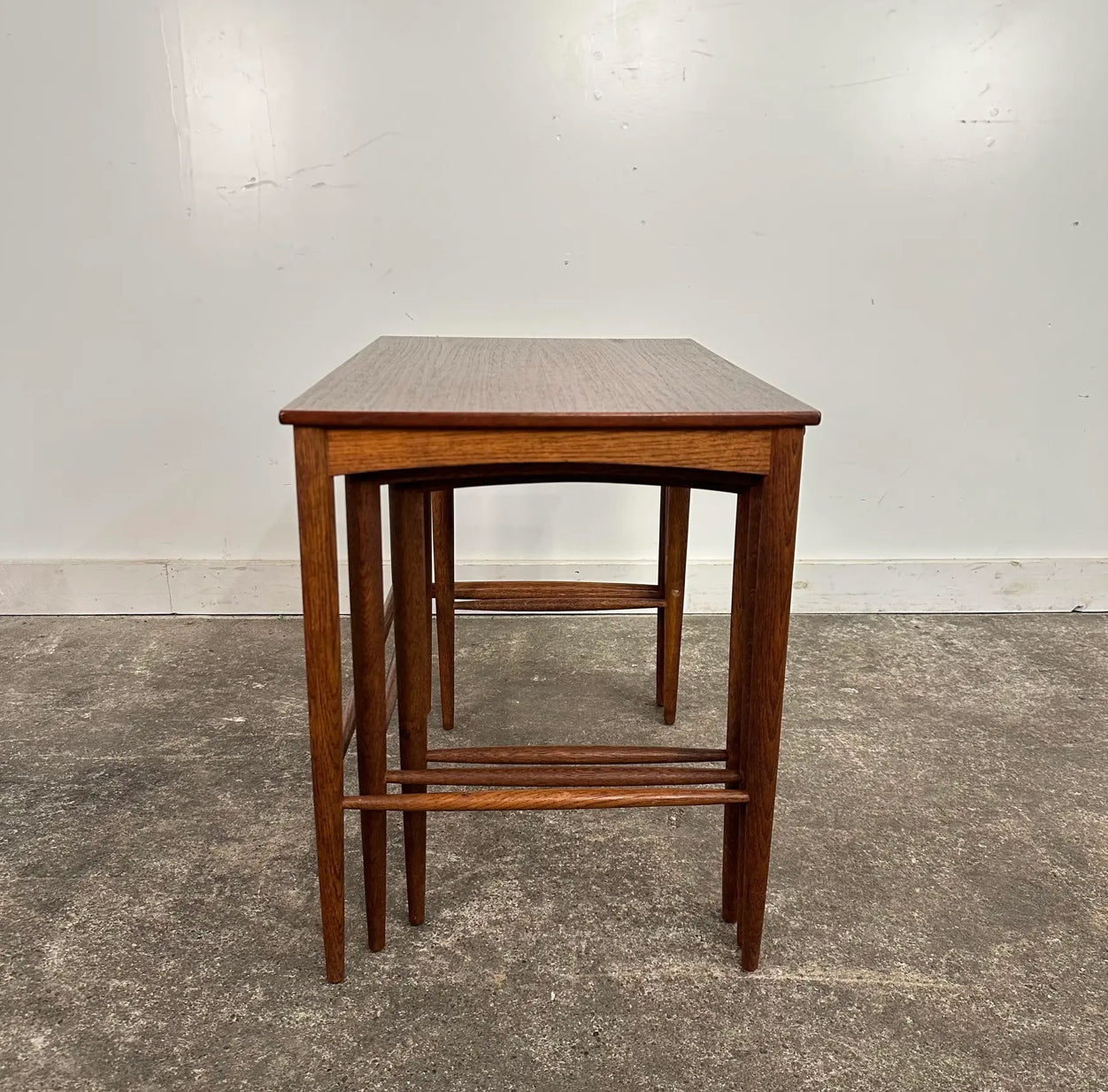 Mid Century Modern Teak Dux Nesting Table Made in Sweden
