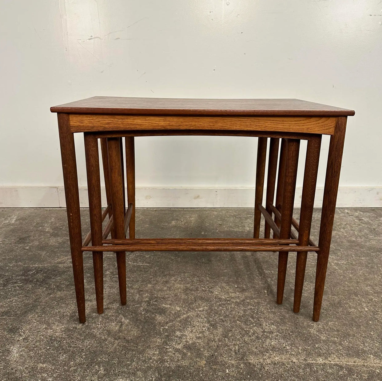 Mid Century Modern Teak Dux Nesting Table Made in Sweden