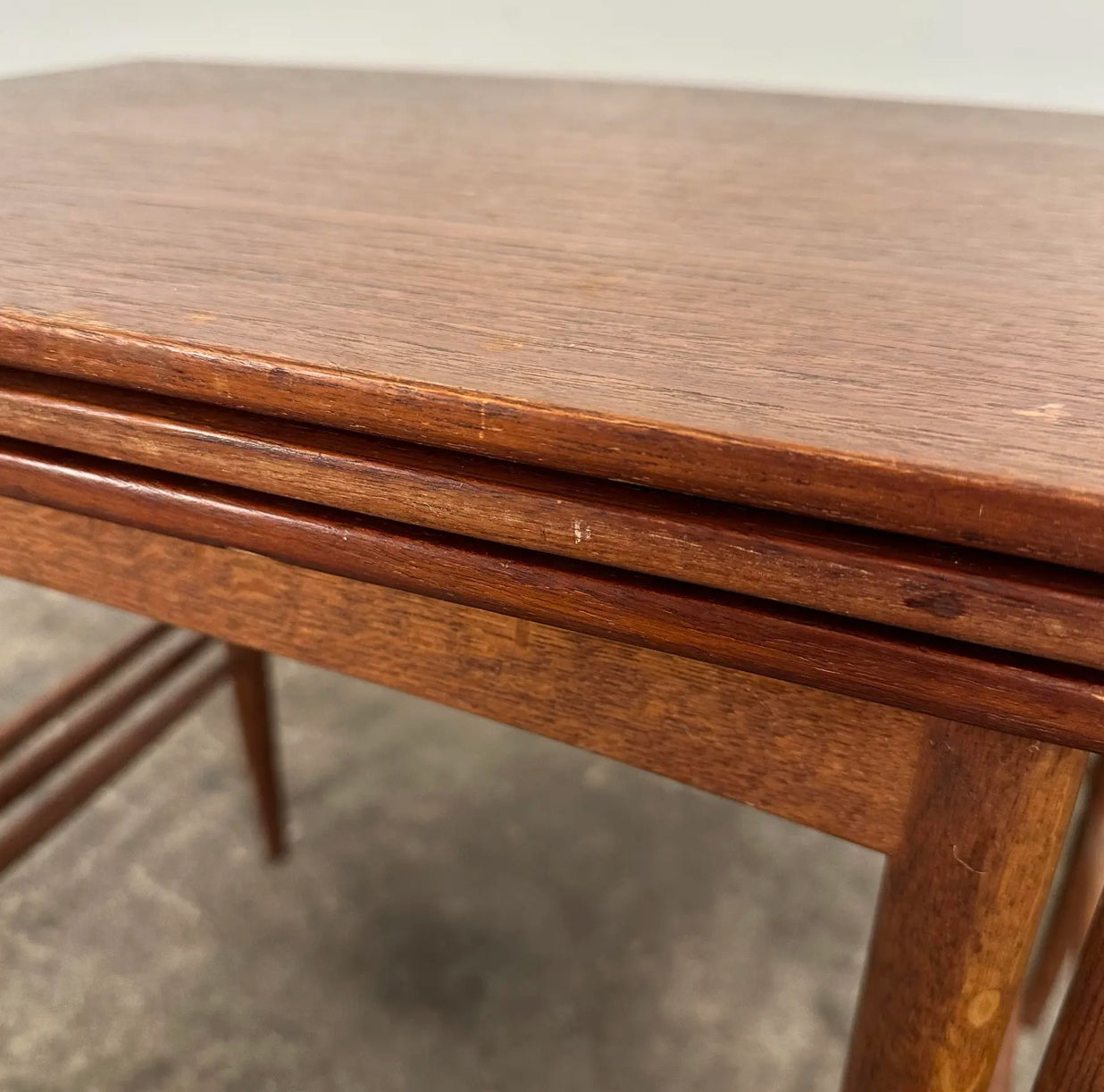 Mid Century Modern Teak Dux Nesting Table Made in Sweden