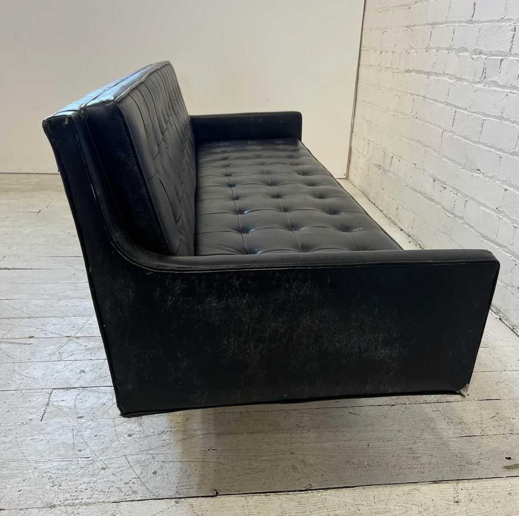 Prestige Leather Sofa With Chrome Legs