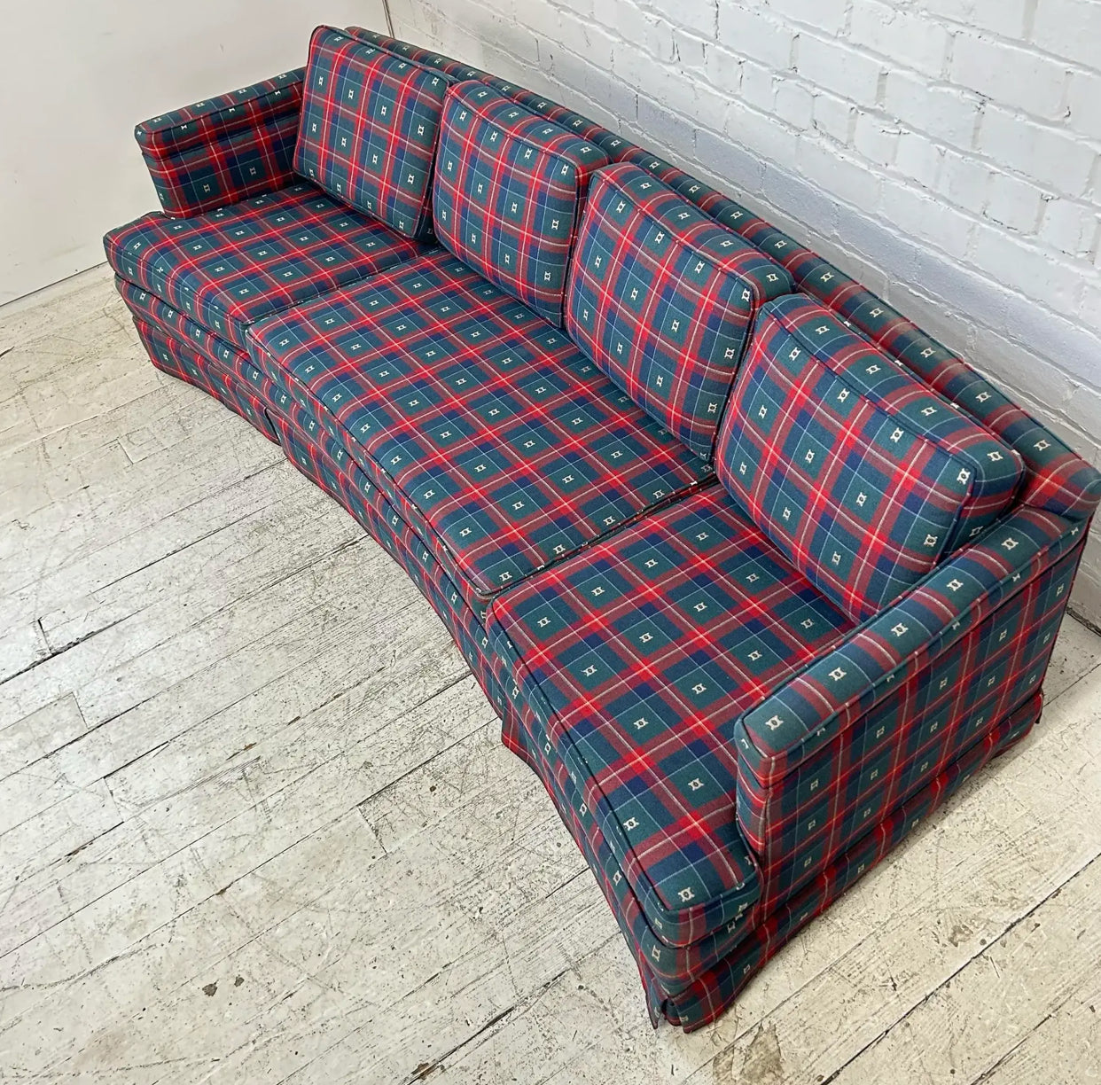 Mid Century Modern Curved Sofa