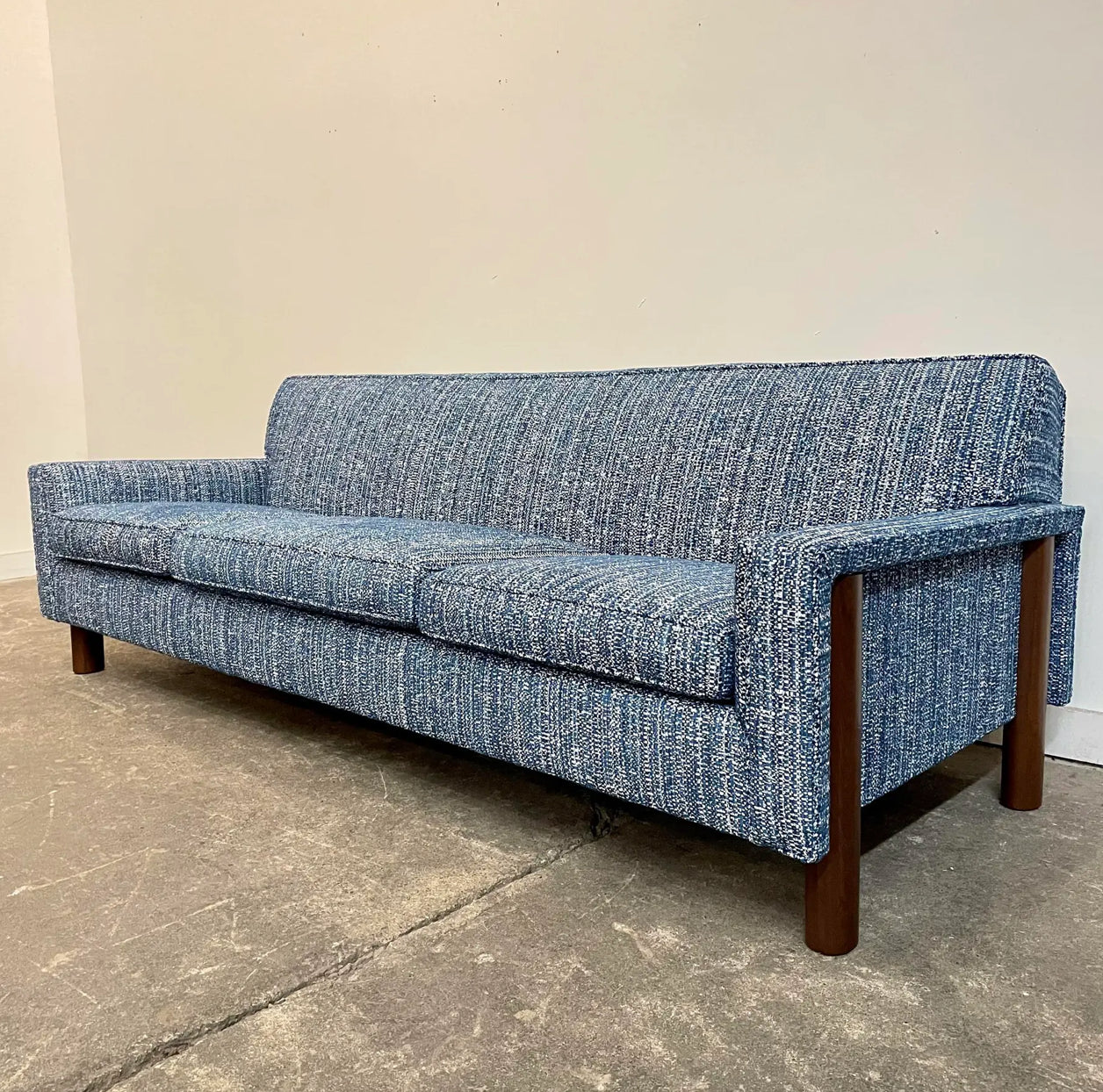 Reupholstered Mid-Century Modern Sofa