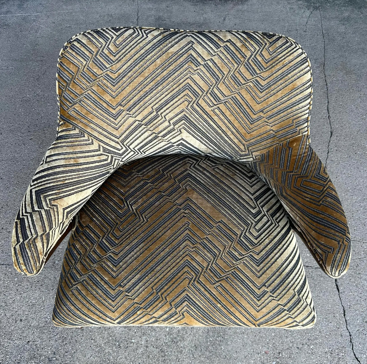 Lounge Chair Attributed to Karpen in Jim Thompson Fabric