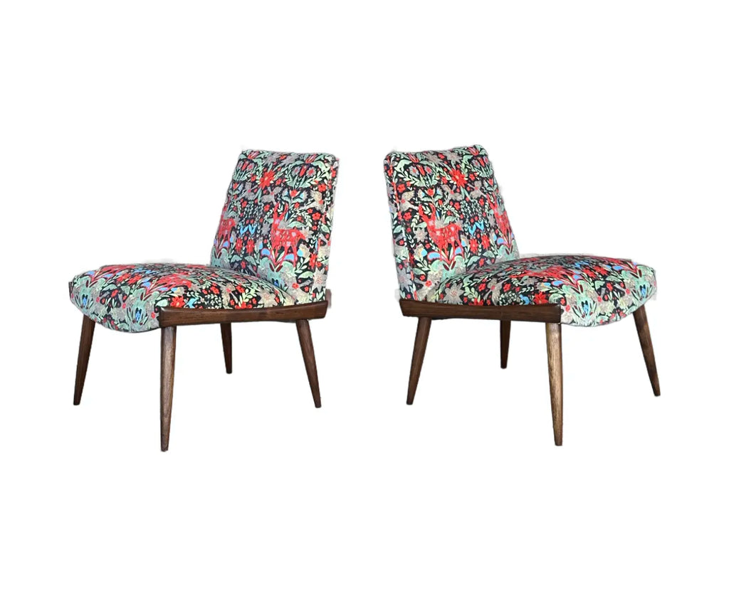 Pair of Kroehler Slipper Chairs Mind the Gap Fabric