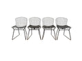 Set of 4 Bertoia for Knoll Children’s Chairs Black XS
