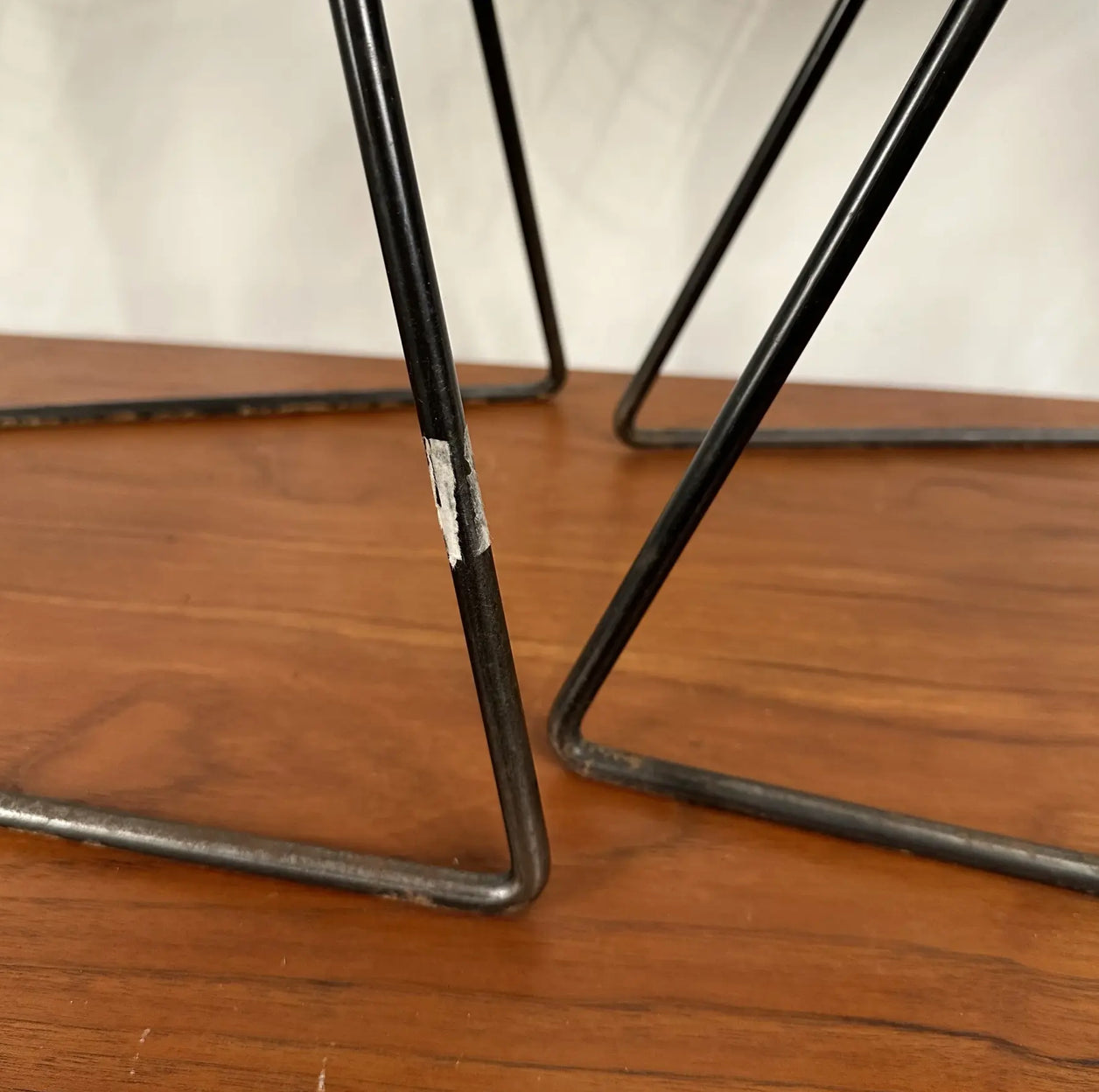 Set of 4 Bertoia for Knoll Children’s Chairs Black XS