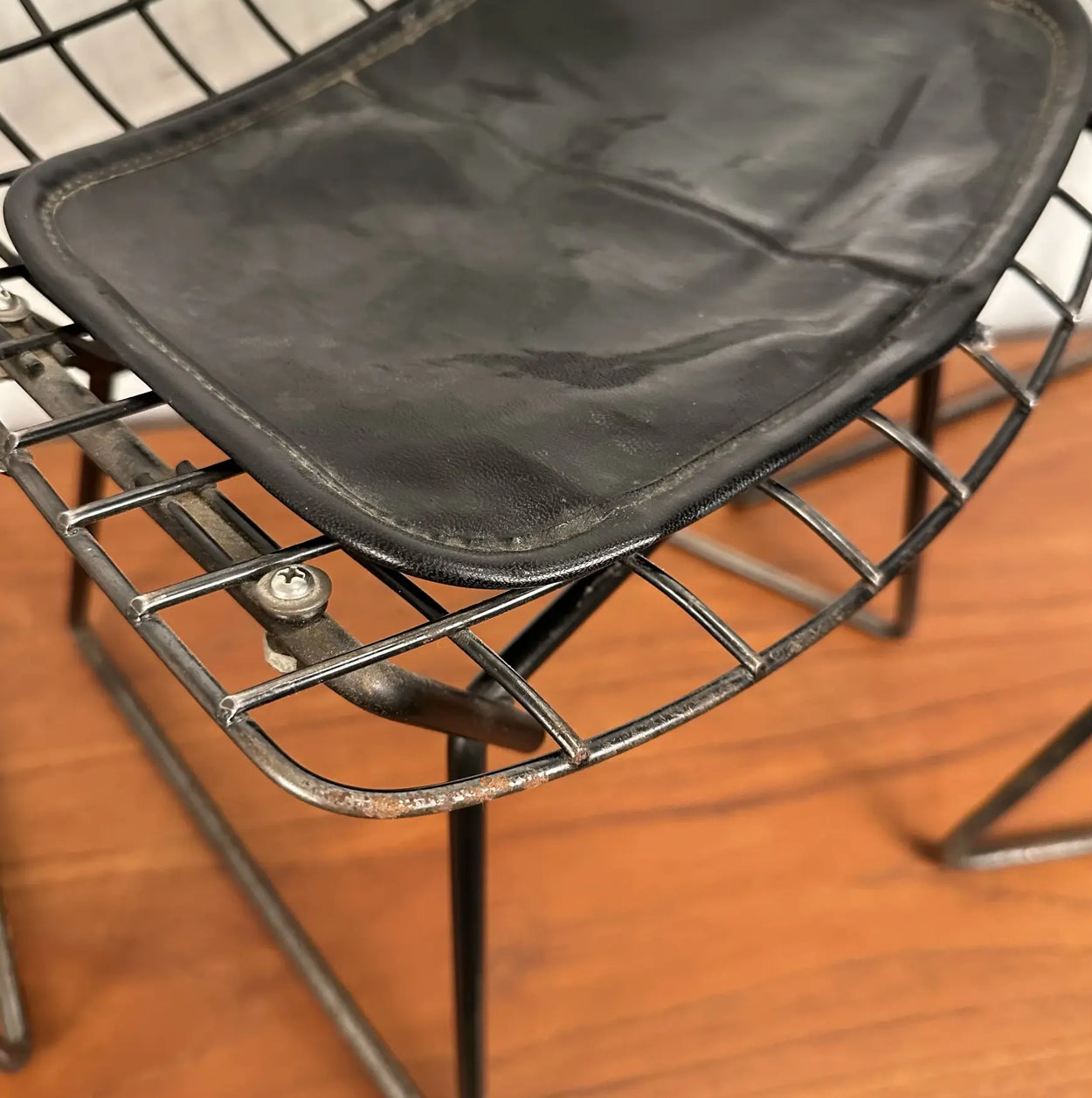 Set of 4 Bertoia for Knoll Children’s Chairs Black XS