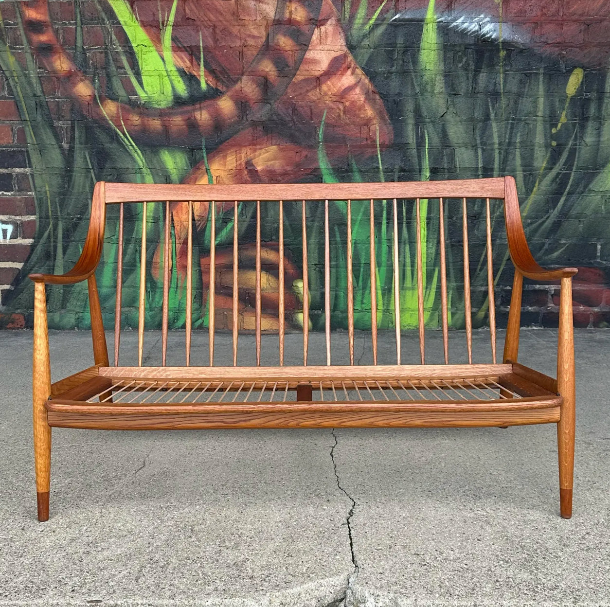Danish Modern Peter Hvidt Teak Loveseat