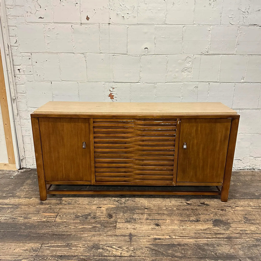 Drexel Heritage Travertine Top Credenza