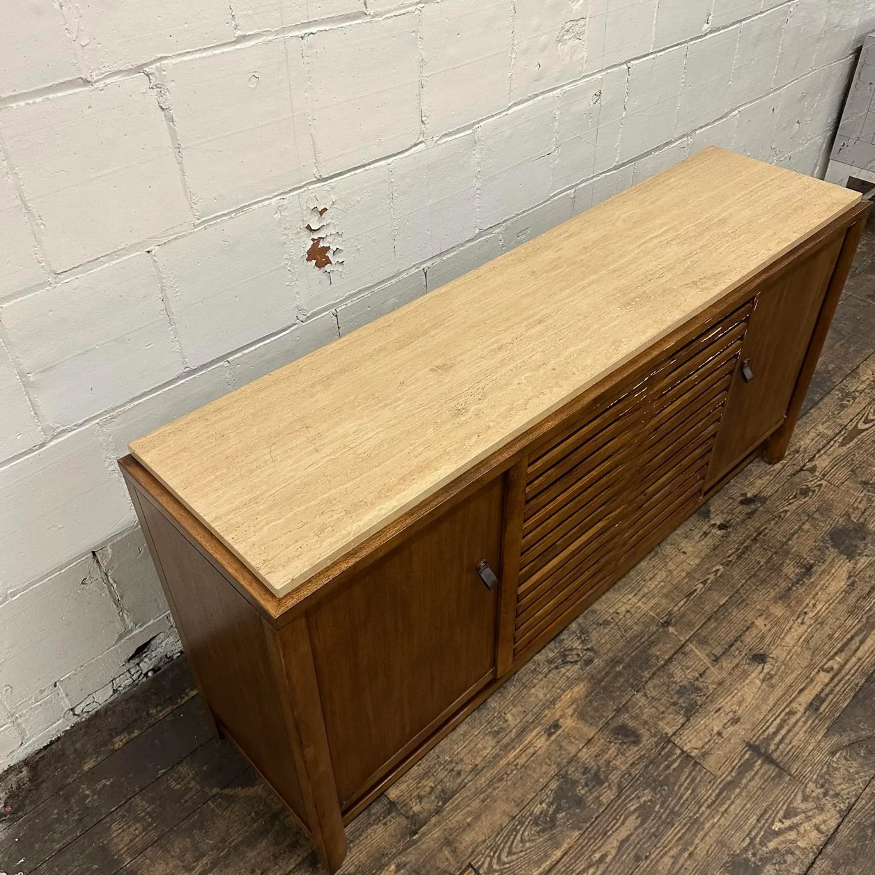Drexel Heritage Travertine Top Credenza