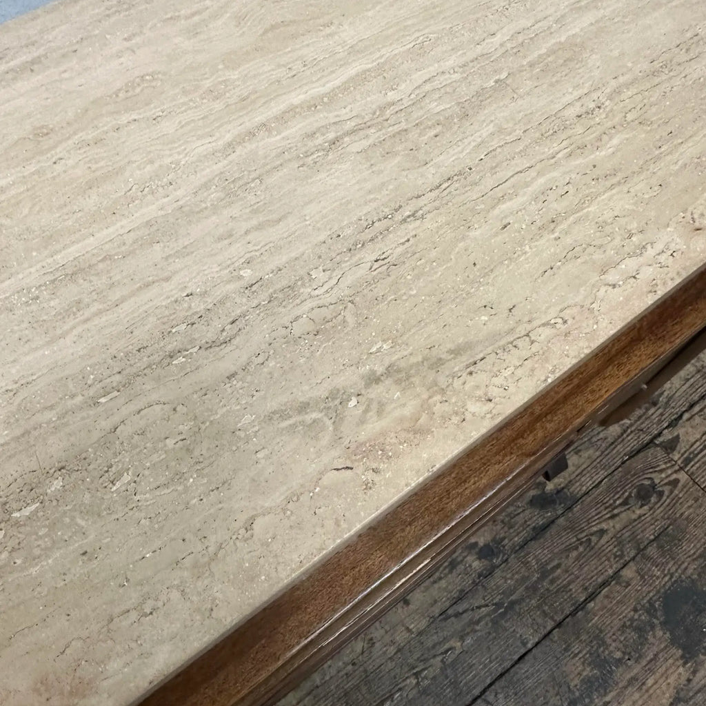 Drexel Heritage Travertine Top Credenza