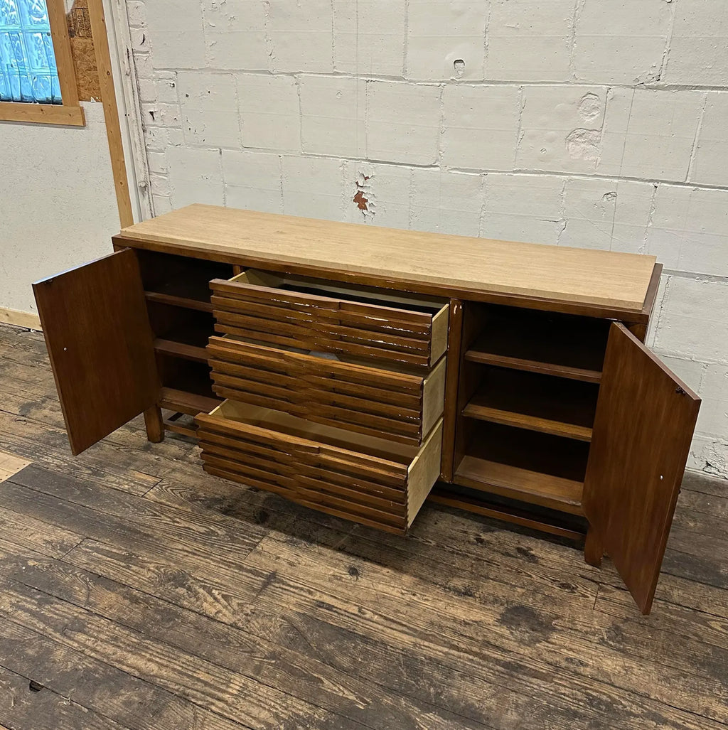 Drexel Heritage Travertine Top Credenza
