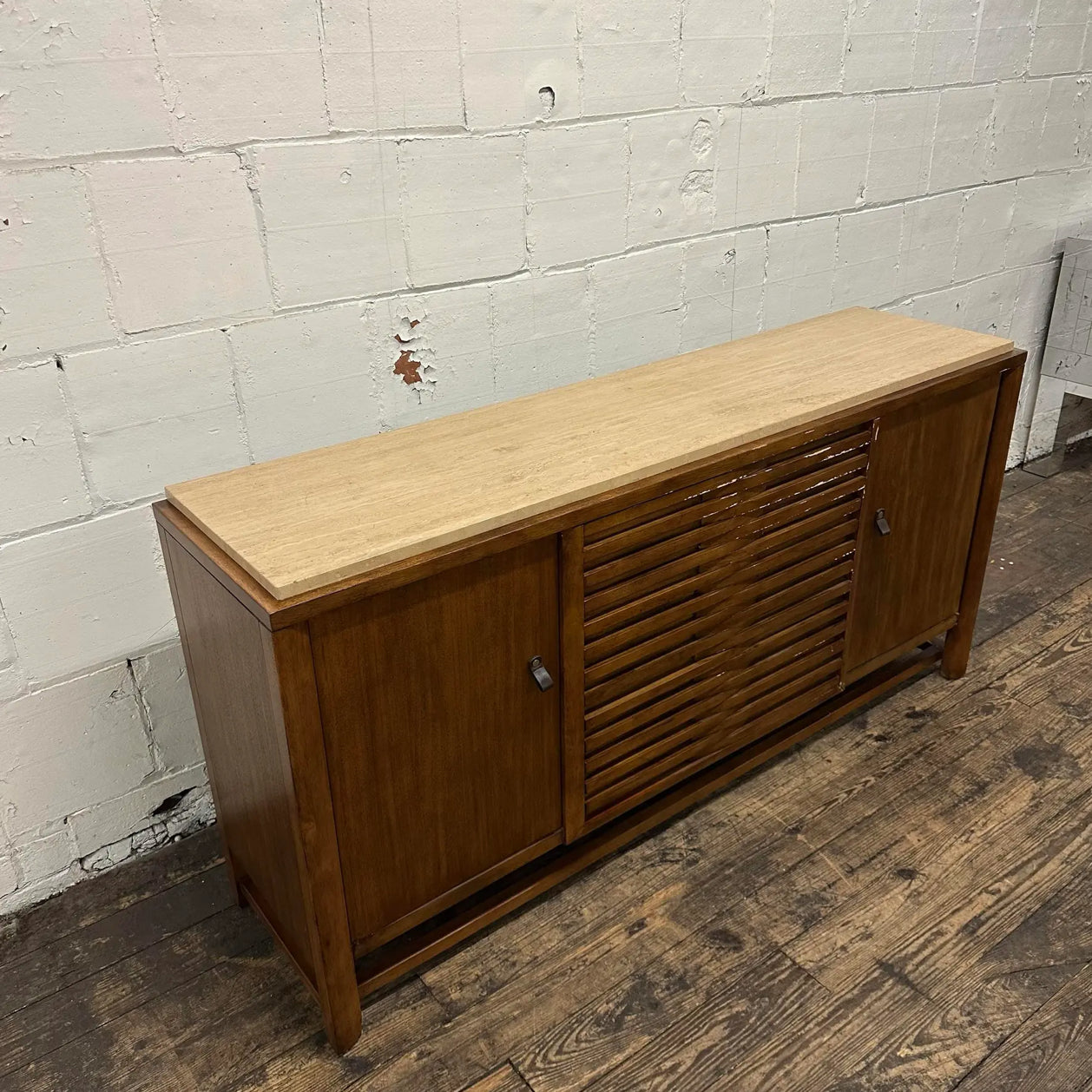Drexel Heritage Travertine Top Credenza