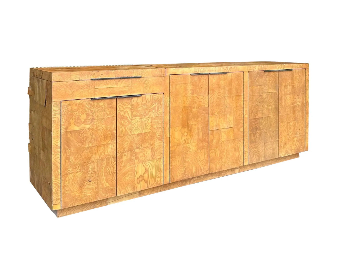 Paul Evans patchwork Burl wood credenza