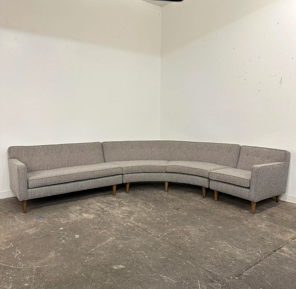 3-Piece Edward Wormley for Dunbar Sectional Expertly Reupholstered With Pincore Foam