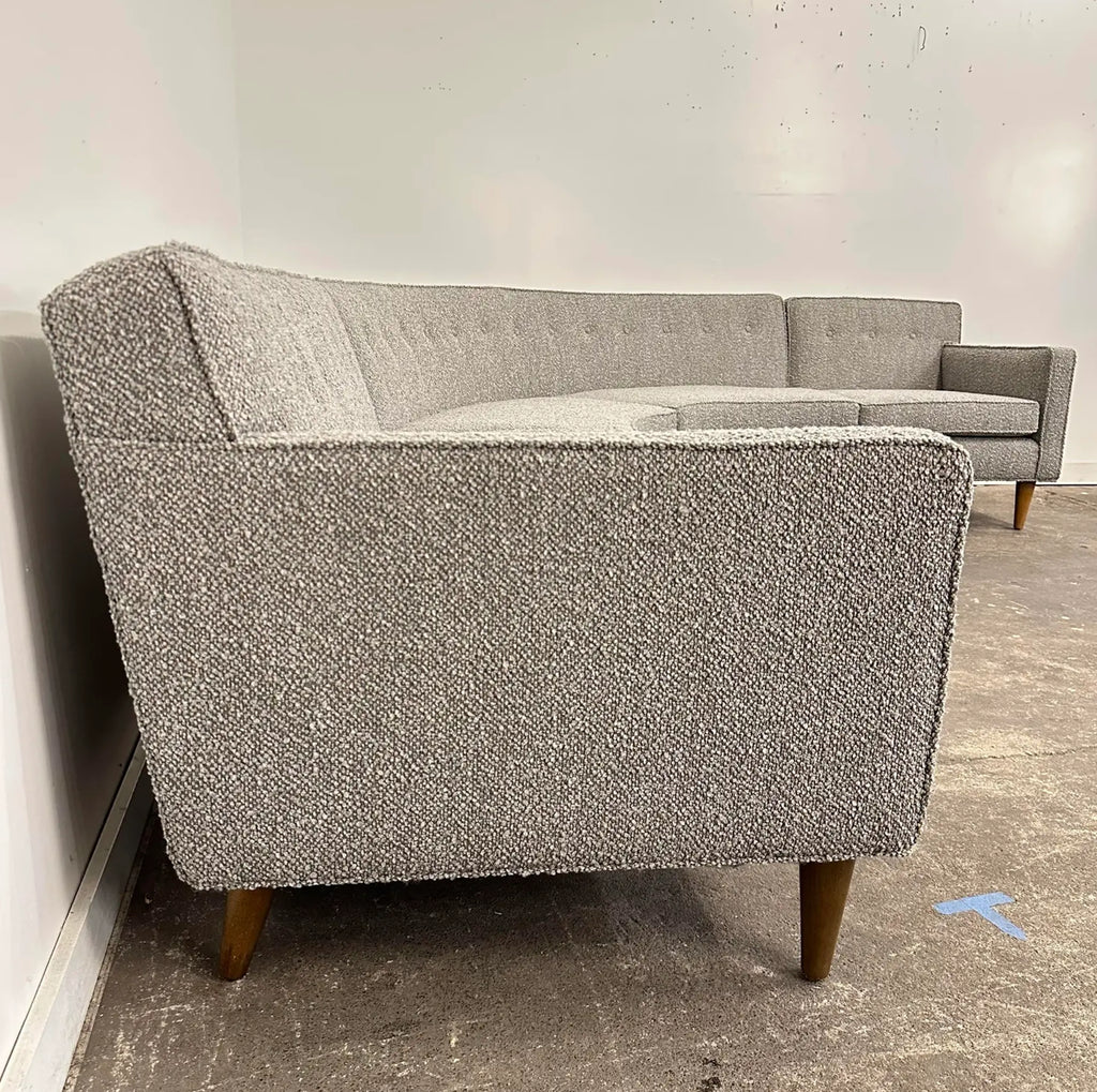 3-Piece Edward Wormley for Dunbar Sectional Expertly Reupholstered With Pincore Foam