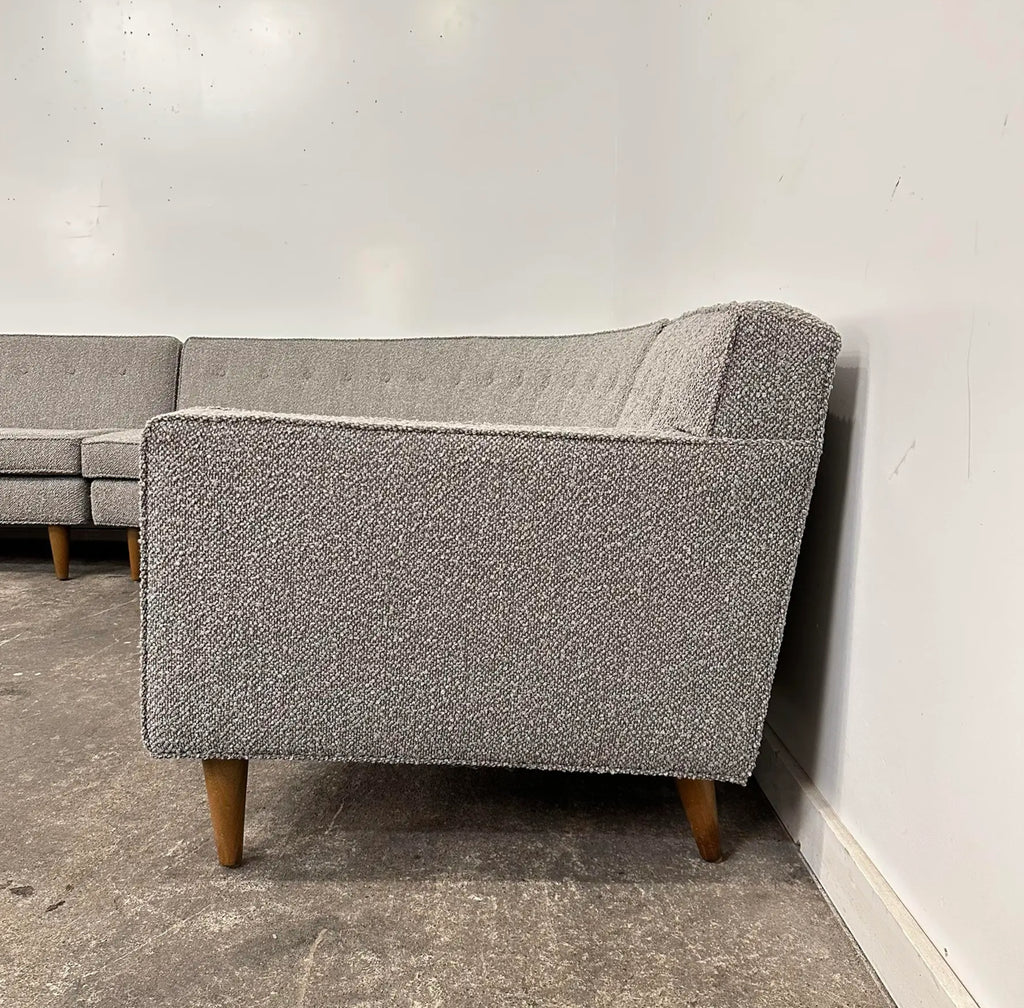3-Piece Edward Wormley for Dunbar Sectional Expertly Reupholstered With Pincore Foam