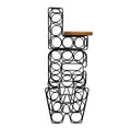 Arthur Umanoff Style Iron & Wood Wine Rack