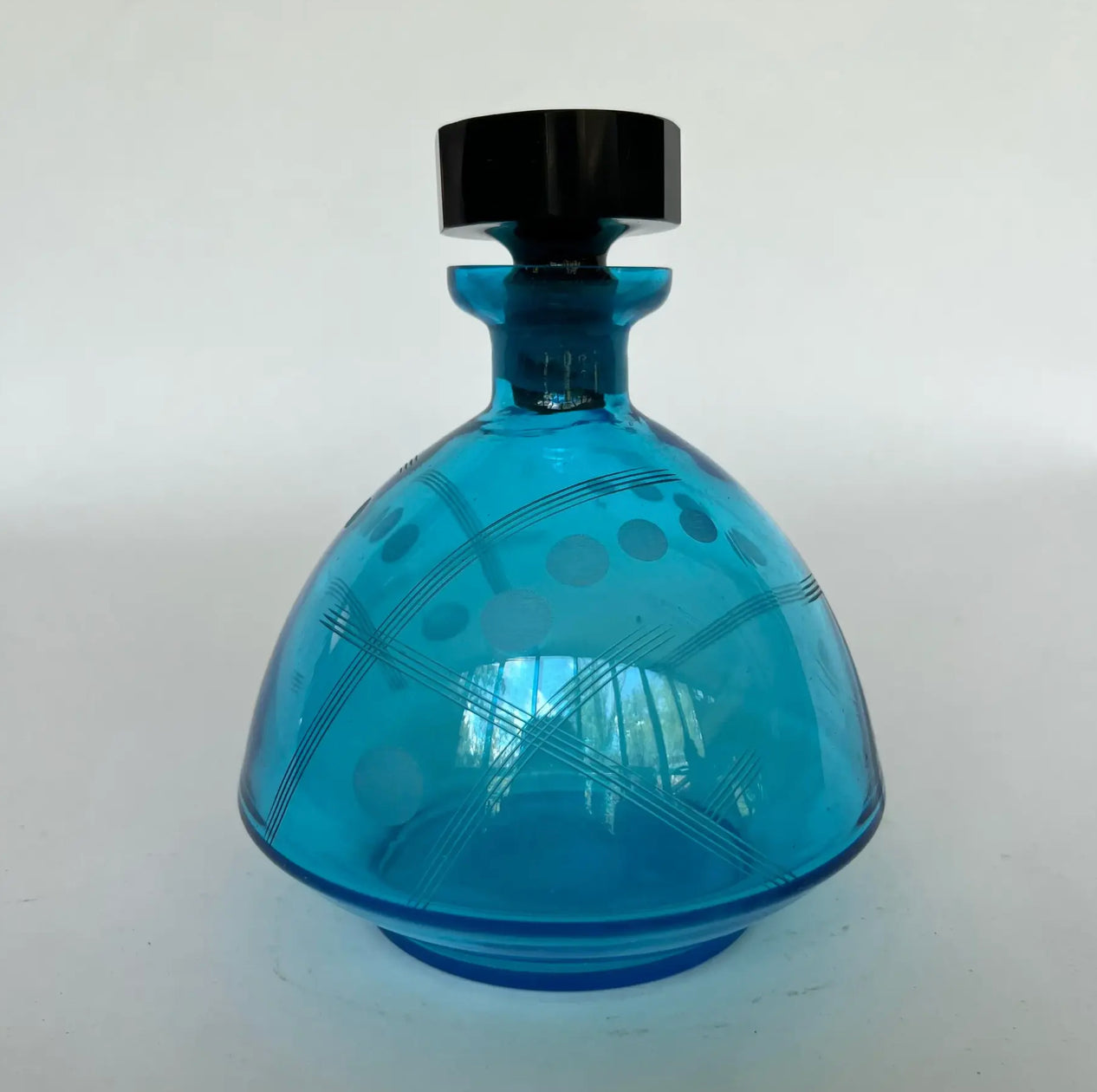 Walter Seig Blue Glass Decanter