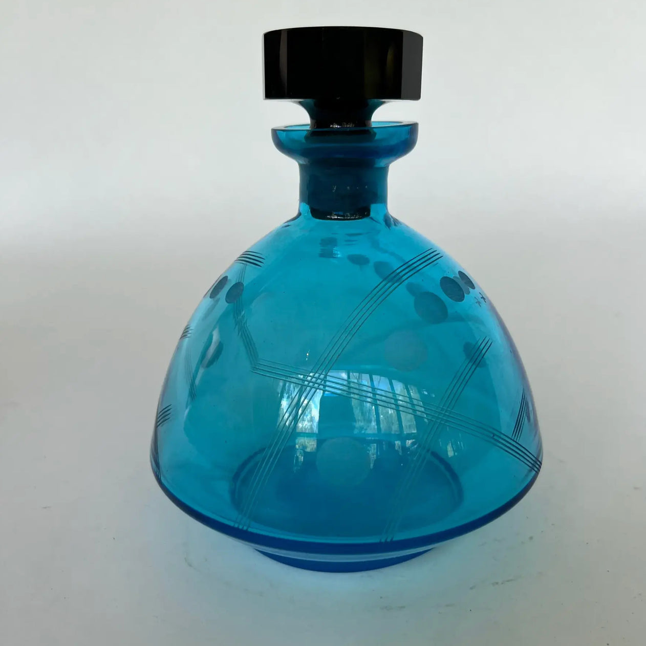 Walter Seig Blue Glass Decanter