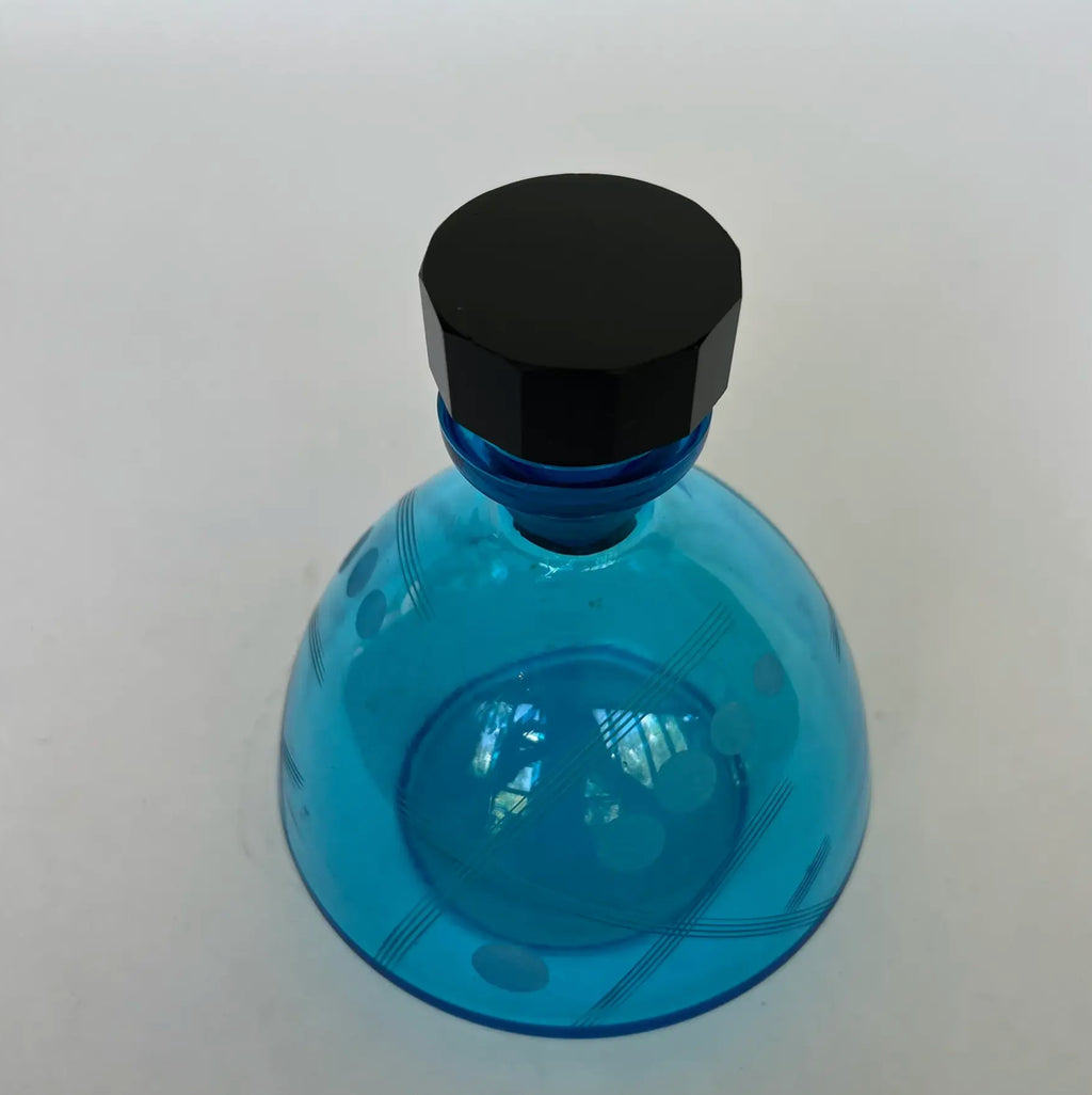 Walter Seig Blue Glass Decanter
