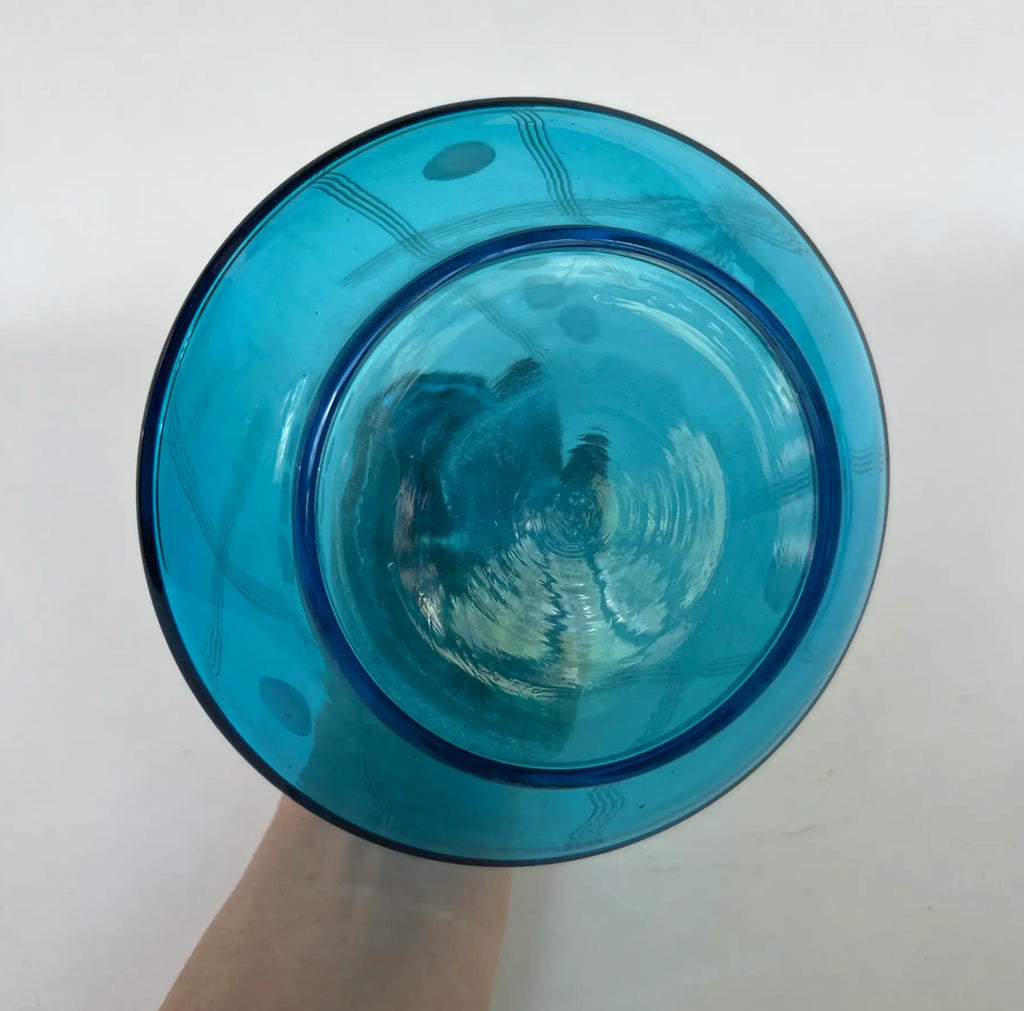 Walter Seig Blue Glass Decanter