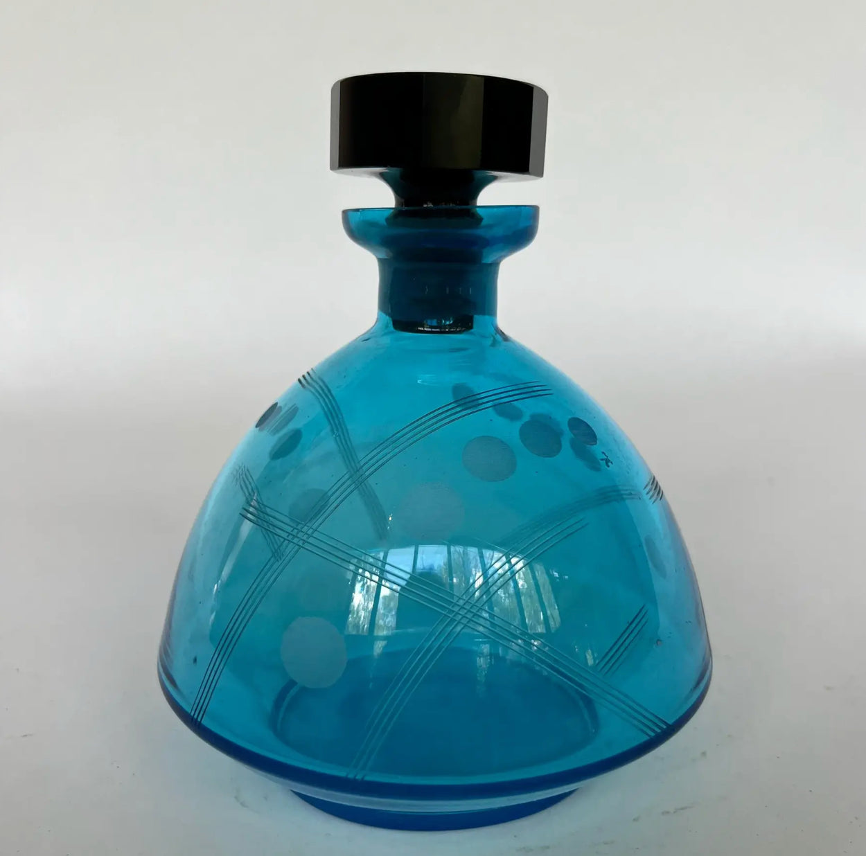 Walter Seig Blue Glass Decanter