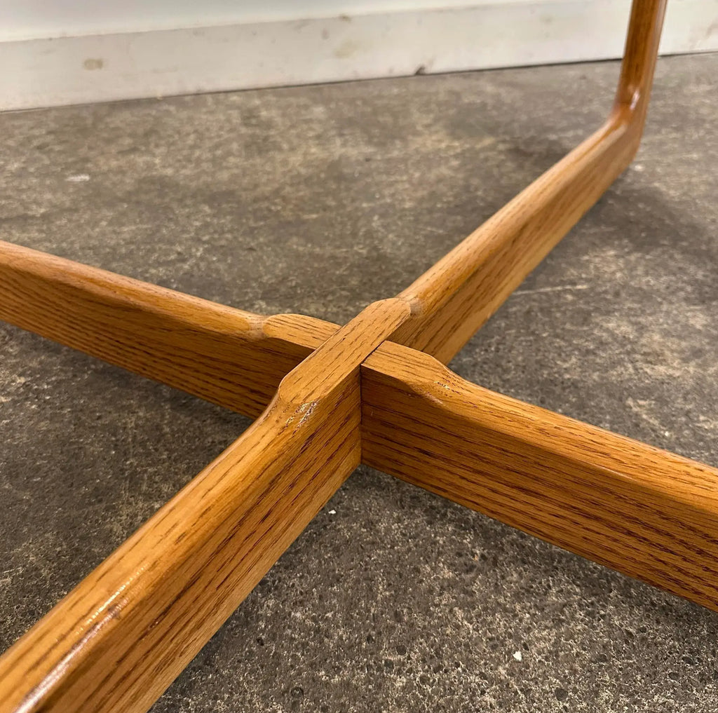 Lane Perception Smoked Glass Top and Oak Coffee Table