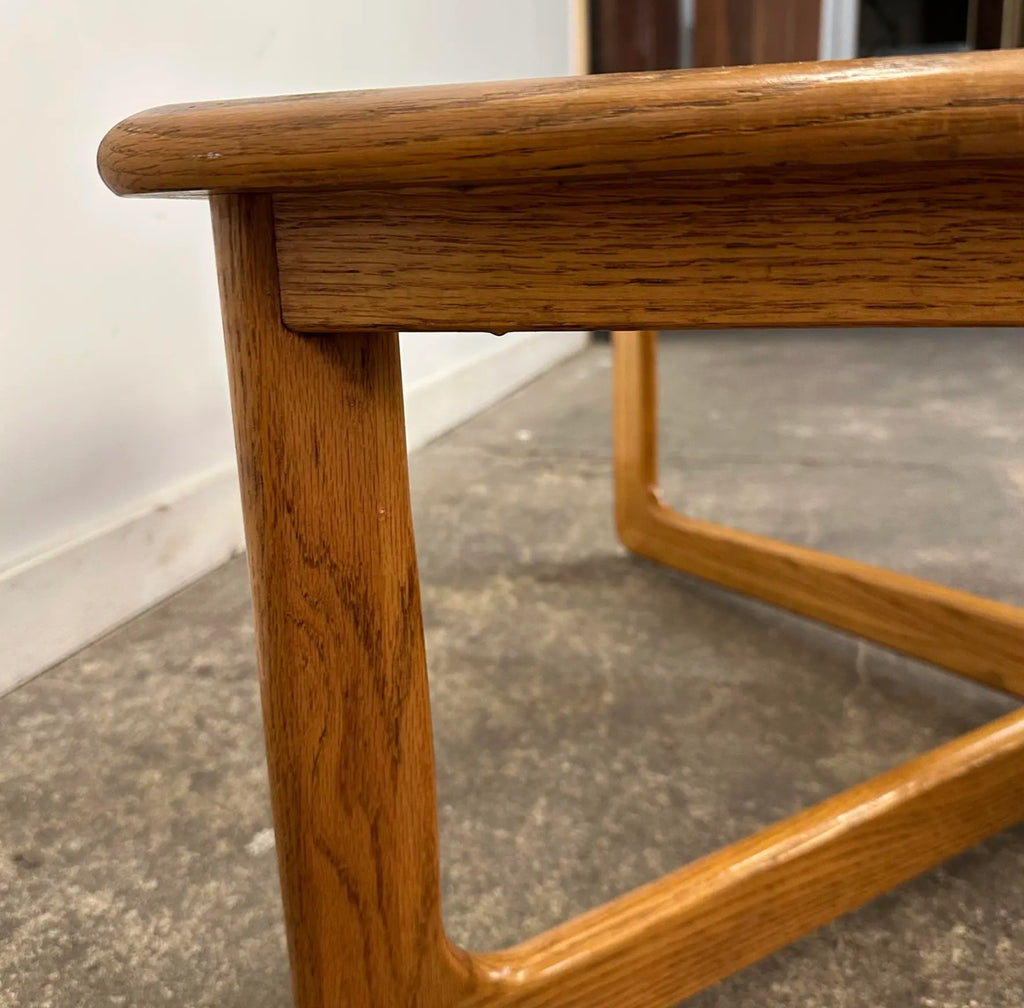 Lane Perception Smoked Glass Top and Oak Coffee Table