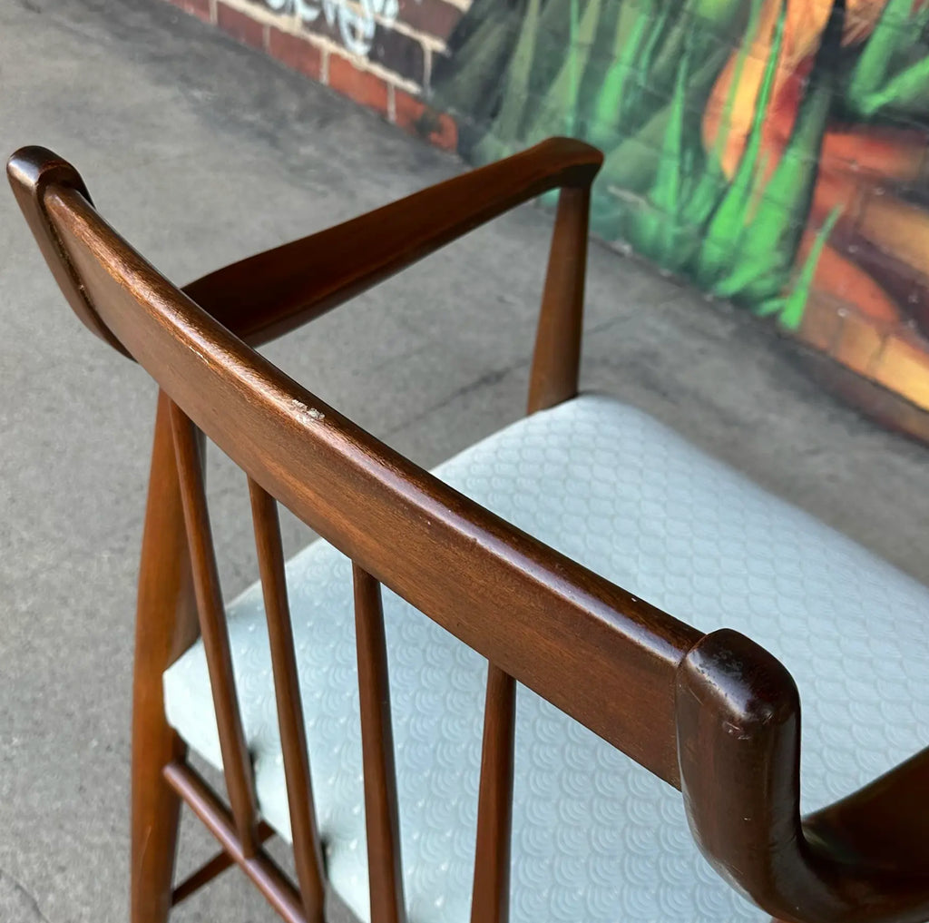 Pair of American Walnut Armchairs by Heritage Henredon