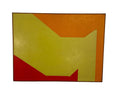Modern Abstract Color Blocked Art Painting From the Mid Century