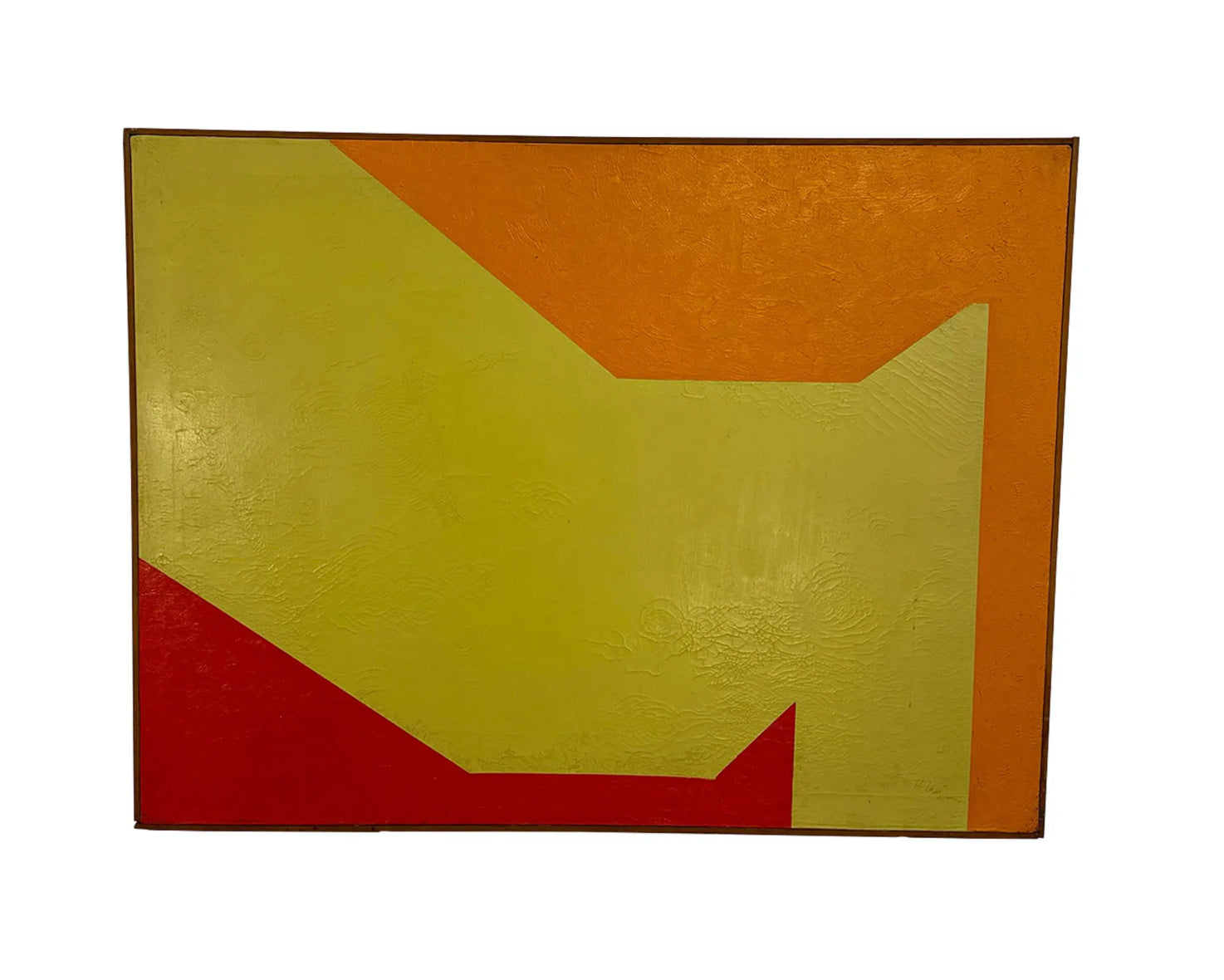 Modern Abstract Color Blocked Art Painting From the Mid Century