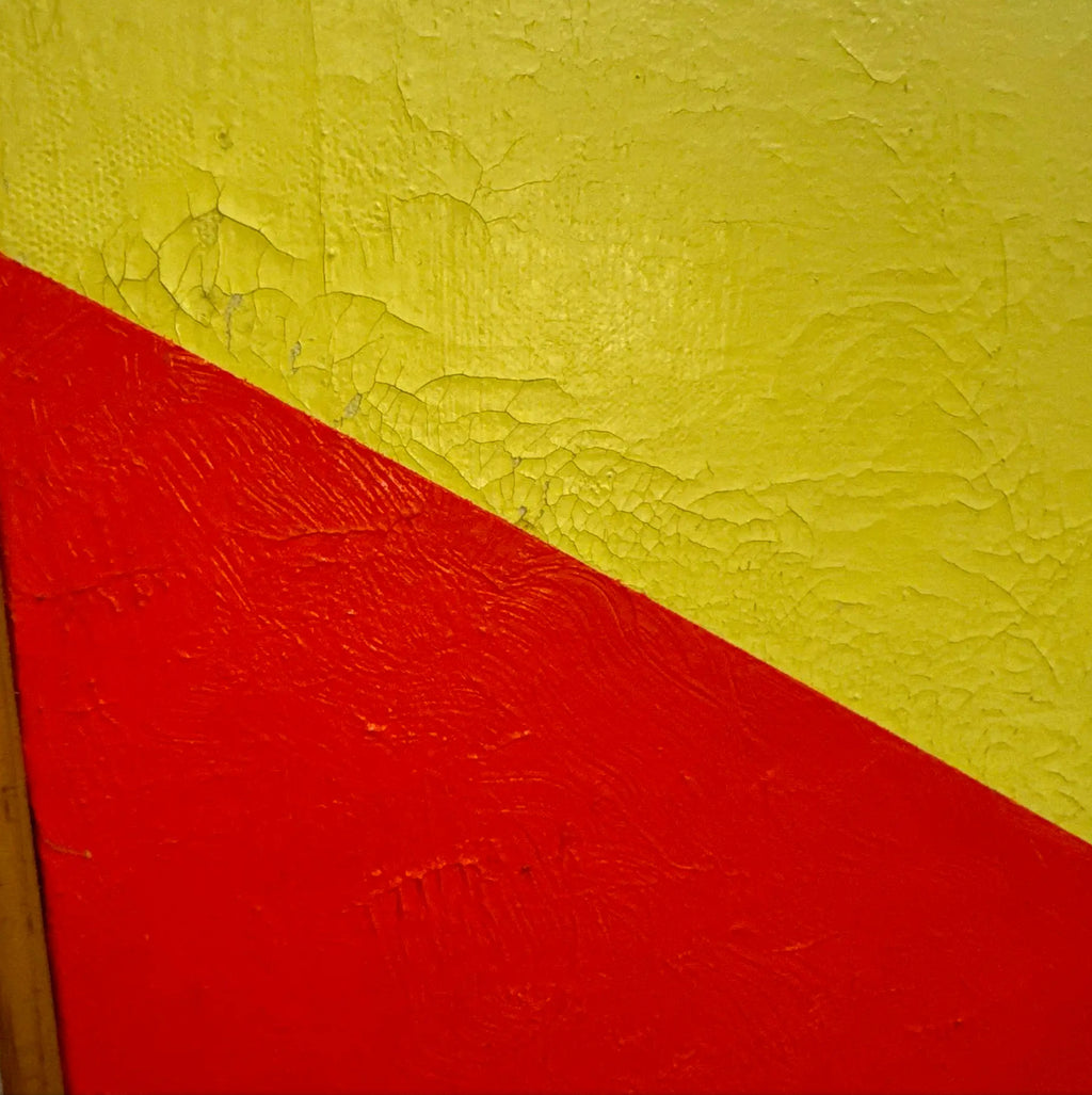 Modern Abstract Color Blocked Art Painting From the Mid Century