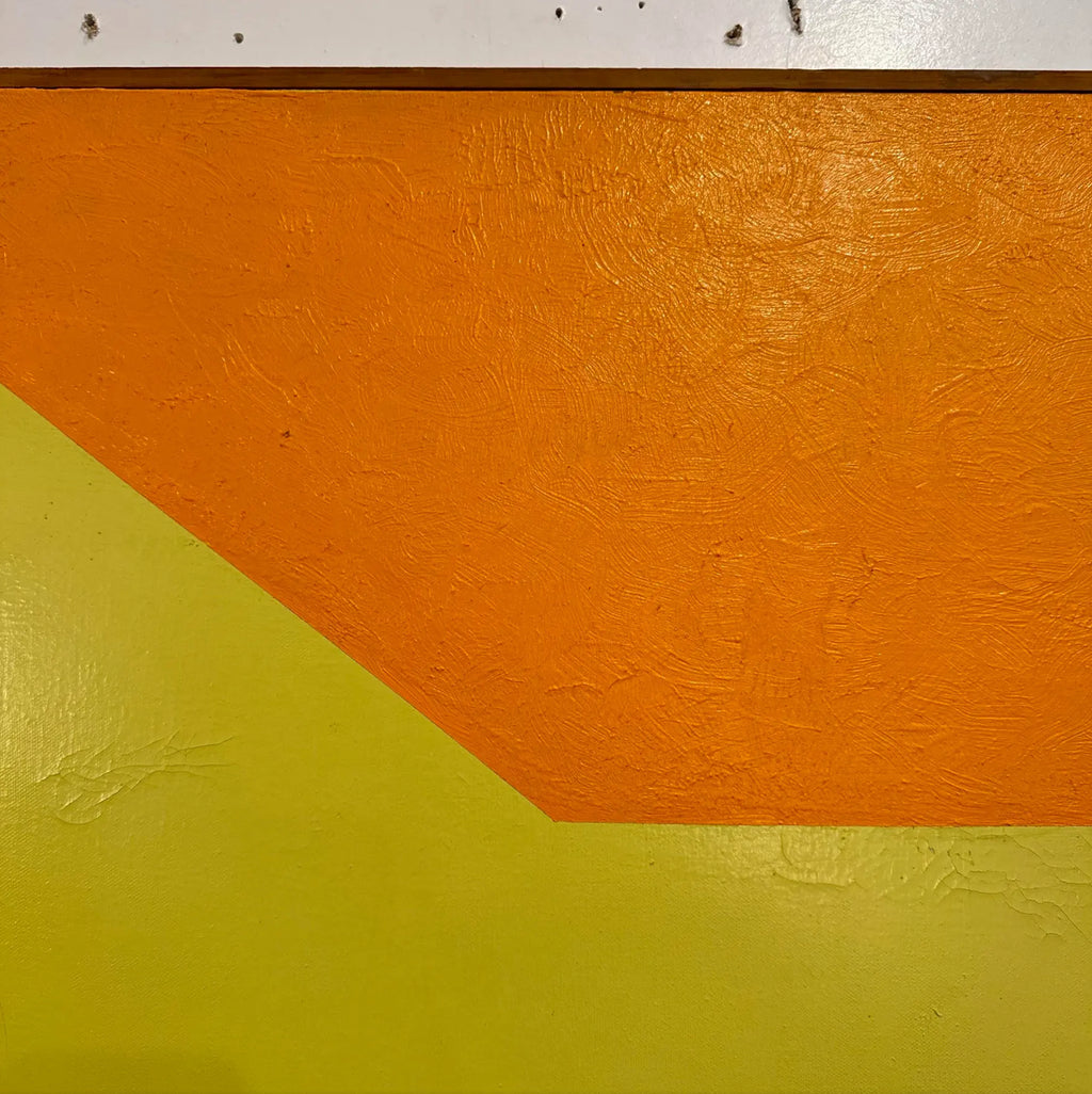 Modern Abstract Color Blocked Art Painting From the Mid Century