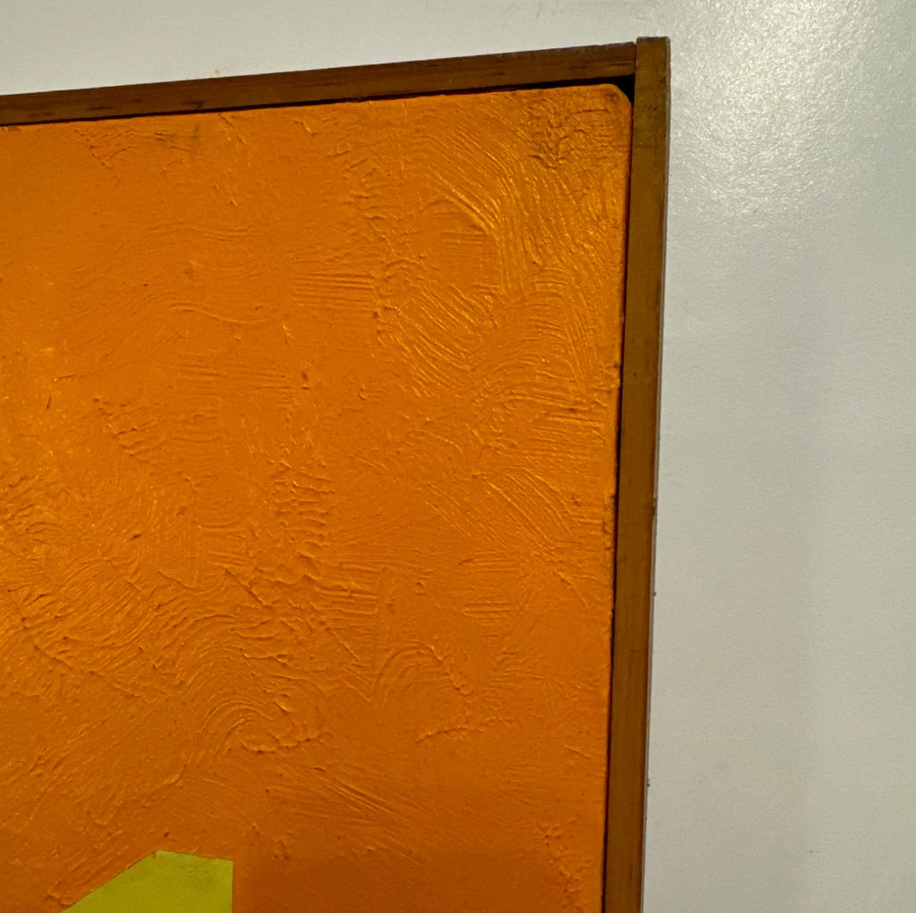 Modern Abstract Color Blocked Art Painting From the Mid Century