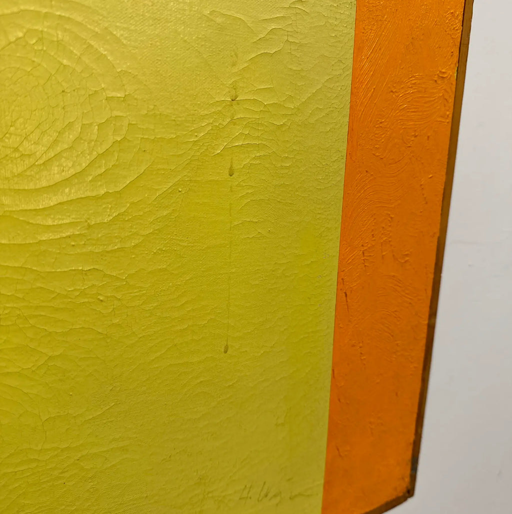 Modern Abstract Color Blocked Art Painting From the Mid Century